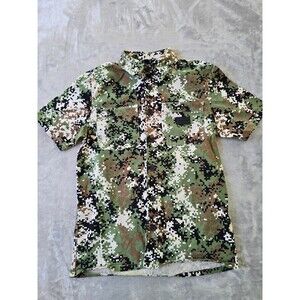 Dogg Supply Shirt S Digital Camo Streetwear Snoop Hip Hop Rap Pockets Button Up